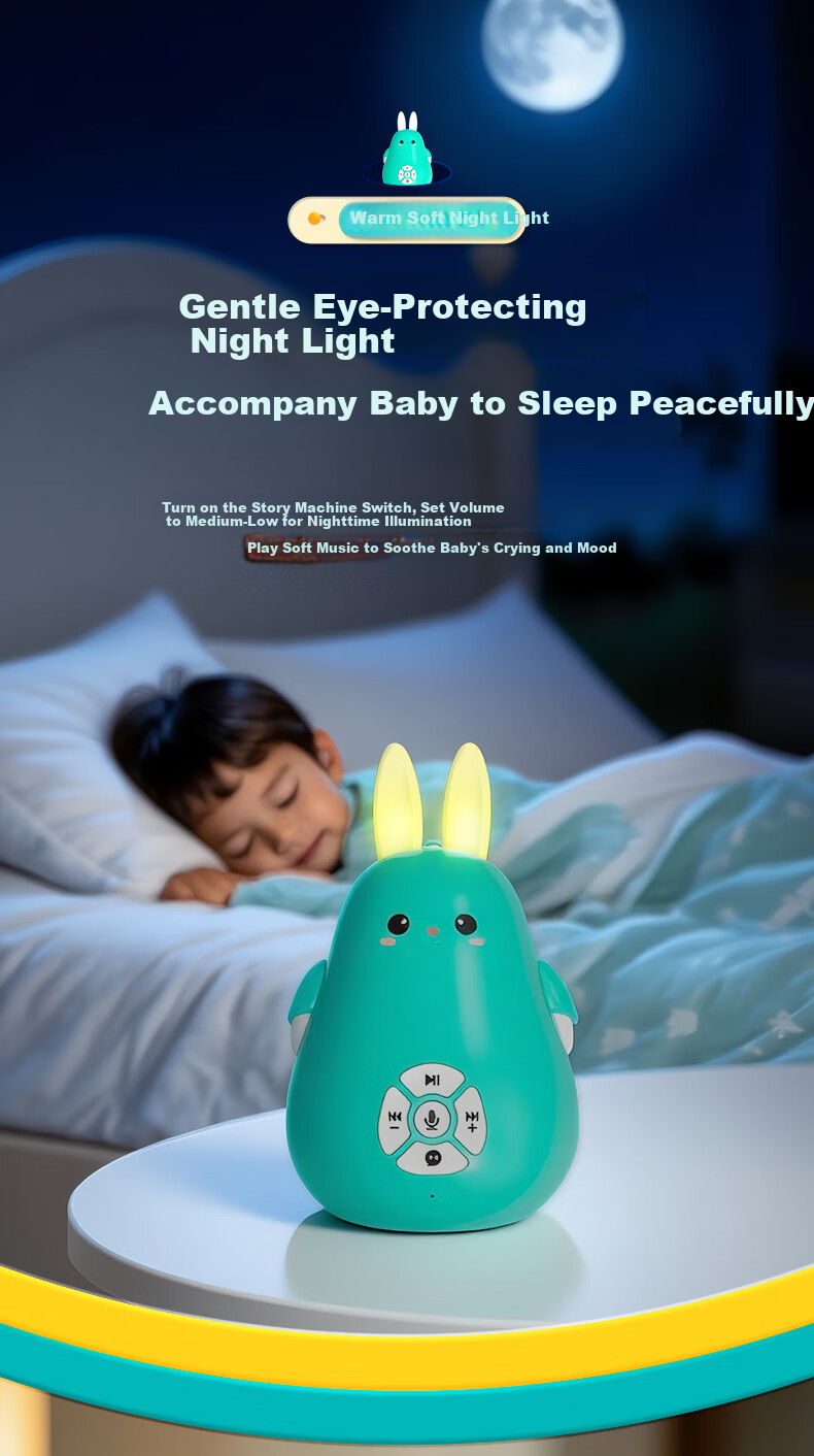 Wenquxing Story Machine AI Early Education Smart Rabbit Birthday Gift 0-6 Years Enlightenment Large Model Nursery Rhymes Stories Songs Wonderful Encyclopedia Smurfs Z2D 17