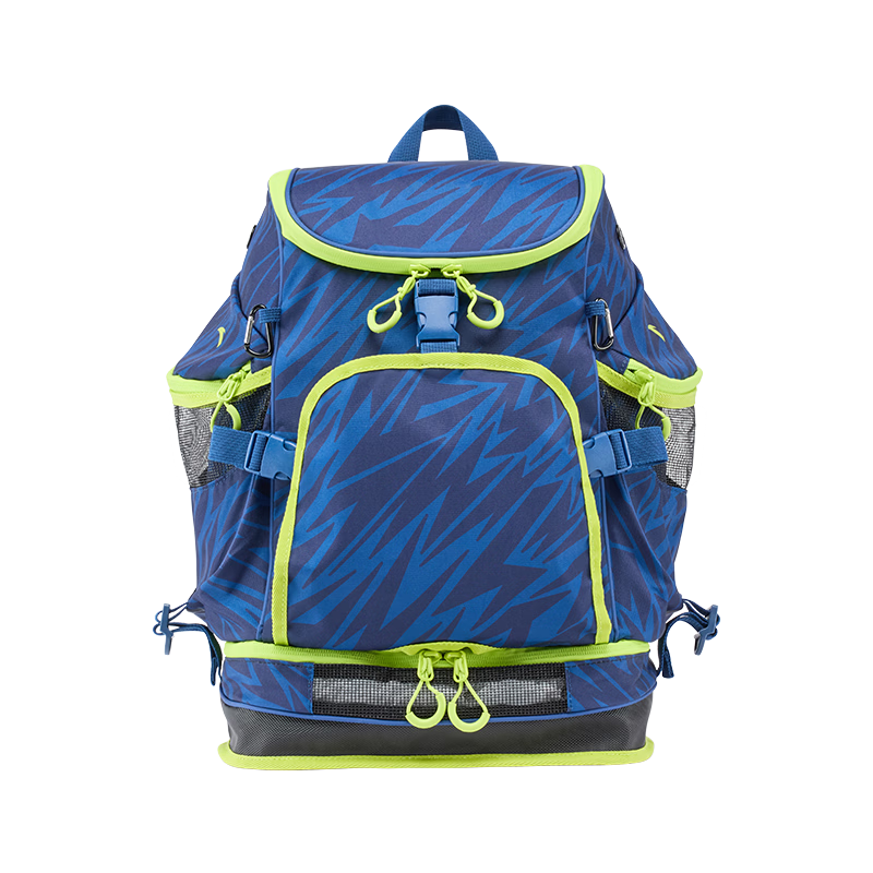 ANTA Swimming Bag Wet and Dry Separation Double Shoulder Strap Shoe Compartment Children's Youth Training Waterproof Swimwear Storage Training Fitness Bag Blue Green