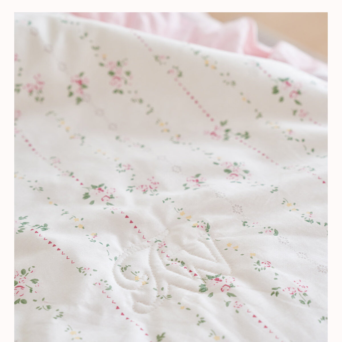 Teenie Weenie Cotton Summer Quilt Antibacterial Machine Washable Lightweight Air Conditioning Blanket Girl Style Double Bed 200*230cm 24