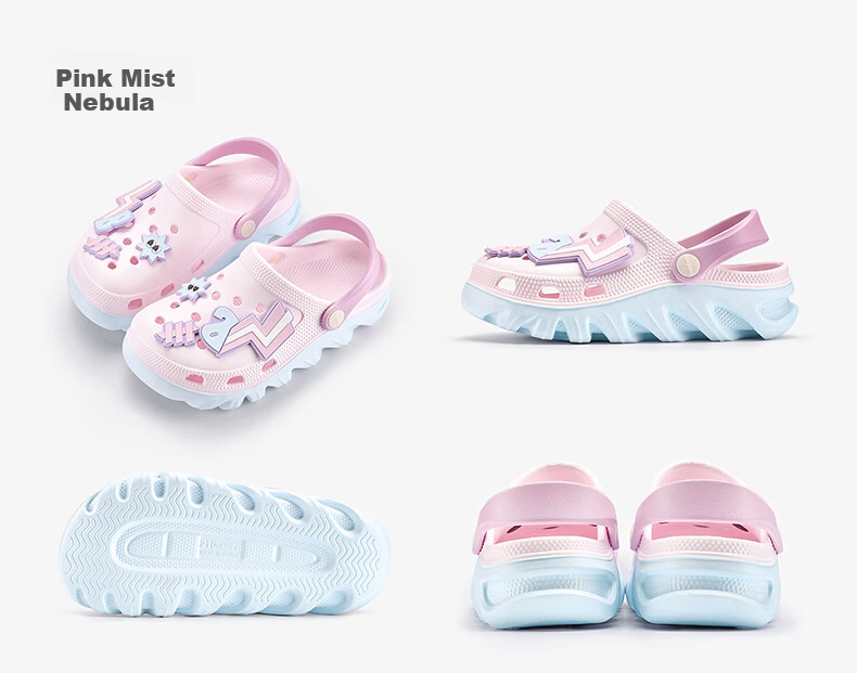 BALABALA Kids Summer EVA Clogs Boys Girls Closed-Toe Outdoor Sports Soft Sole Beach Shoes for Children 7