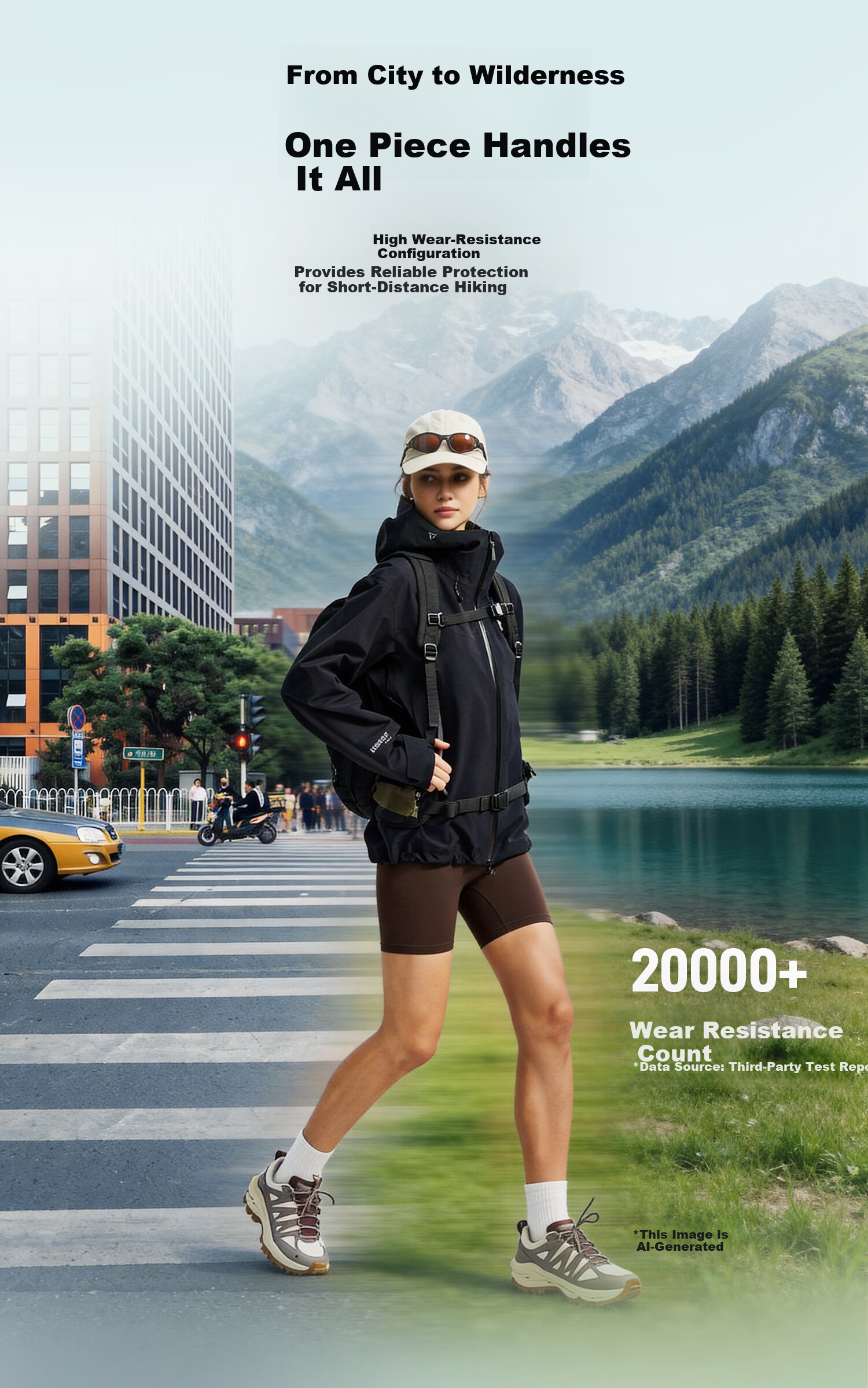 NORTHLAND 【Gale】3L Hard Shell Waterproof Windproof Hiking Mountaineering Jacket Unisex Outdoor Shell Jacket 6