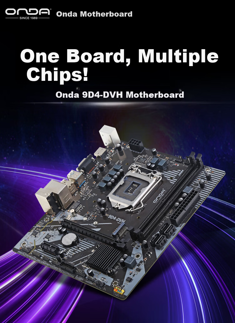 ONDA 9D4-DVH 7.0B (Intel 100/LGA 1151) Motherboard Supporting Intel 6th-9th Generation Processors 1