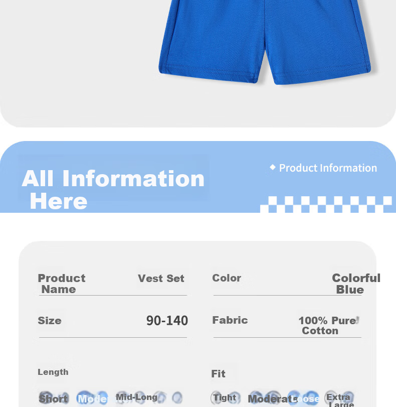 Badibadi Boys' Set, 2026 New Summer Style, Children's Vest Two-Piece Set, Skin-Friendly Pure Cotton Sleeveless Undershirt, Baby Clothing 4