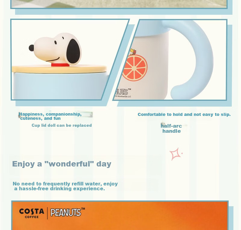 COSTA 2026 New Snoopy Series High-Value Insulated Mug for Men and Women Gift for Wife 4