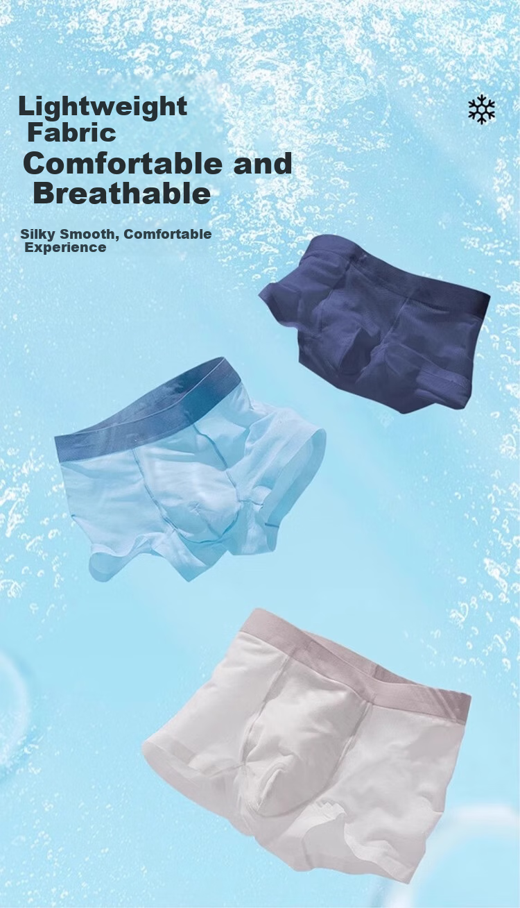Dr. Chu Disposable Men's Ice Silk Seamless Sterilized Boxer Shorts Large Size Breathable Travel Wash-Free Daily Portable 1