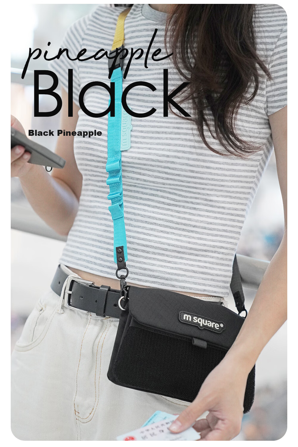 M Square Phone Bag Unisex Crossbody Bag Power Bank and Data Cable Organizer Lightweight Commuter Travel Shoulder Bag Taro Purple 14