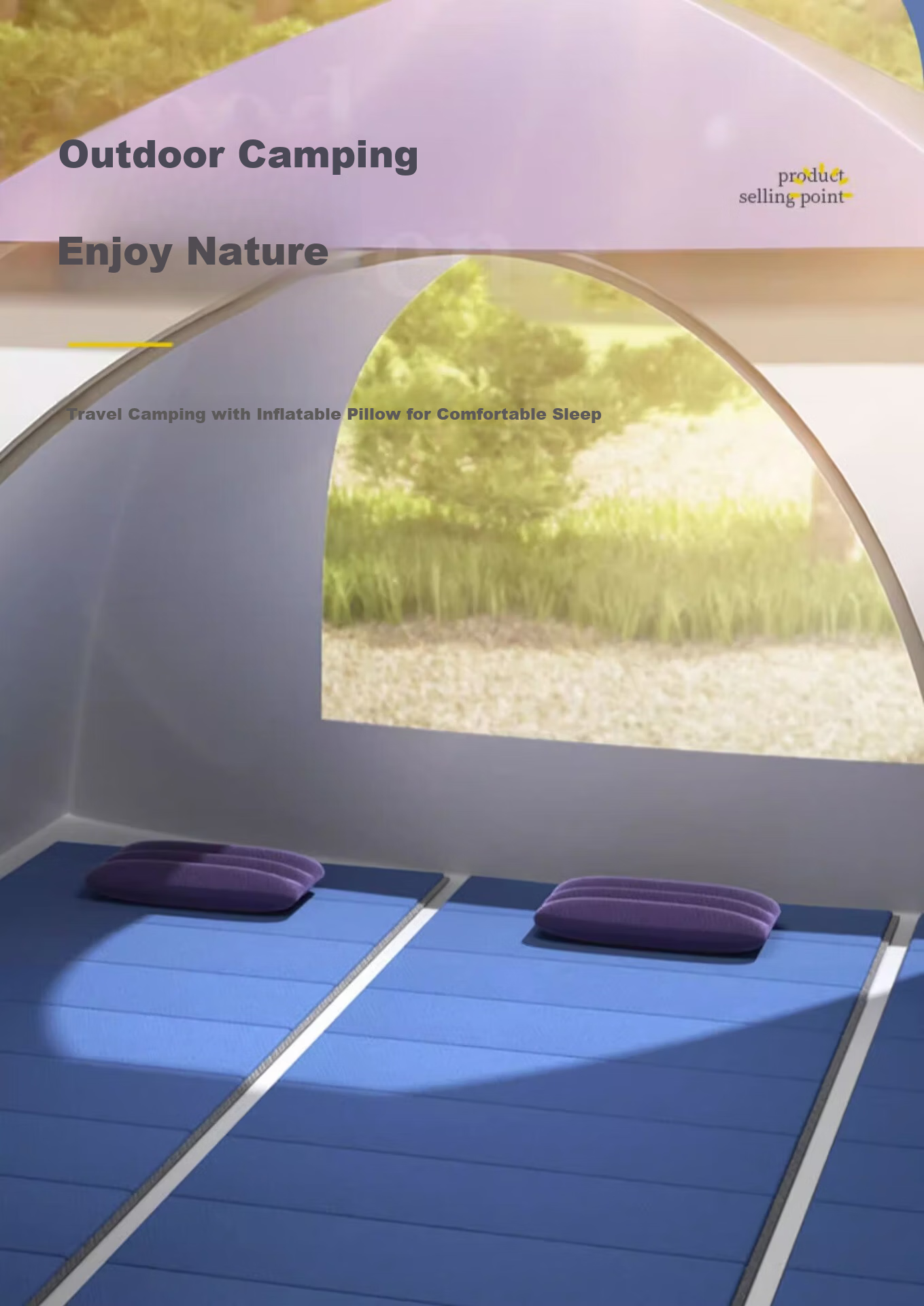 Arctic Wolf Office Nap Folding Mat Single Portable Sleeping Pad Outdoor Home Moisture-Proof Nap Mat 17