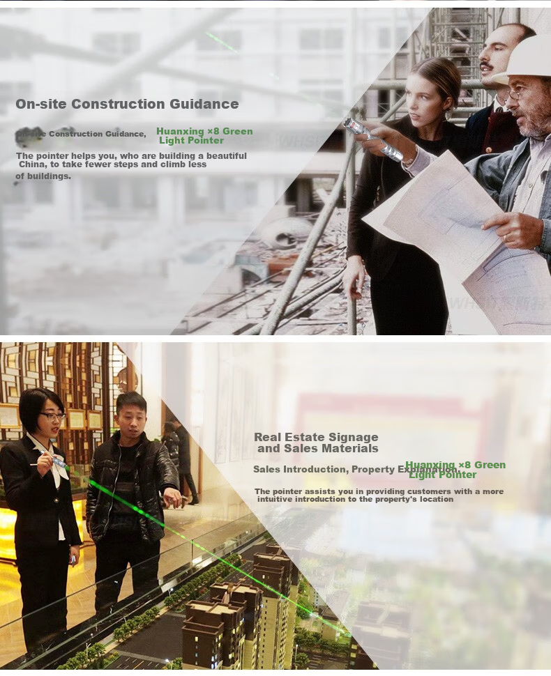 Huanxing High-Power Laser Green Light 8000m Long-Distance Pointer for Real Estate Model Outdoor Self-Defense Trainer Tour Guide Starry Sky Pen 13