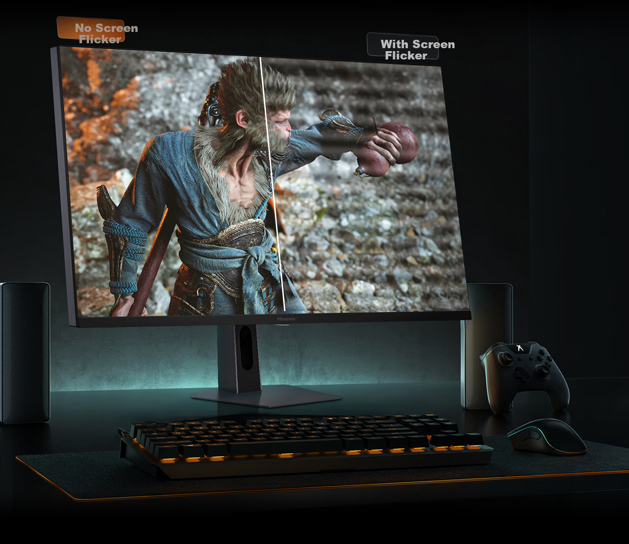 Hisense G7 PRO27 model 27-inch 3A Original Art Black Obsidian Screen 1152 Zones MiniLED 4K 180Hz Dual Mode 360Hz Moonlight Gray Gaming Monitor 18