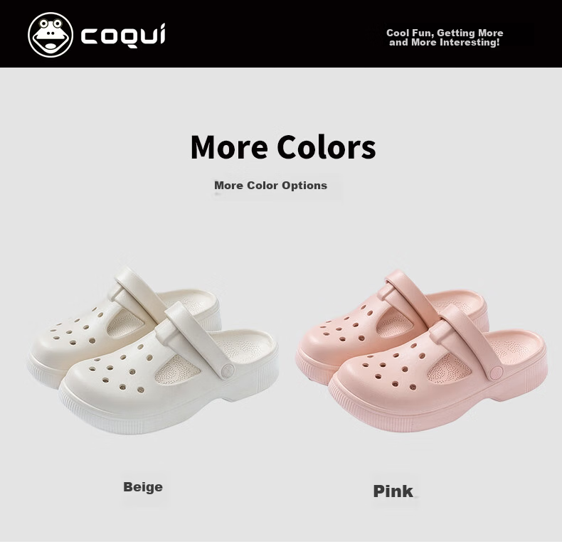 Coqui Women's Outdoor Casual Beach Sandals Breathable Soft Elastic Thick Sole Pink Size 37-38 CQ2586 2