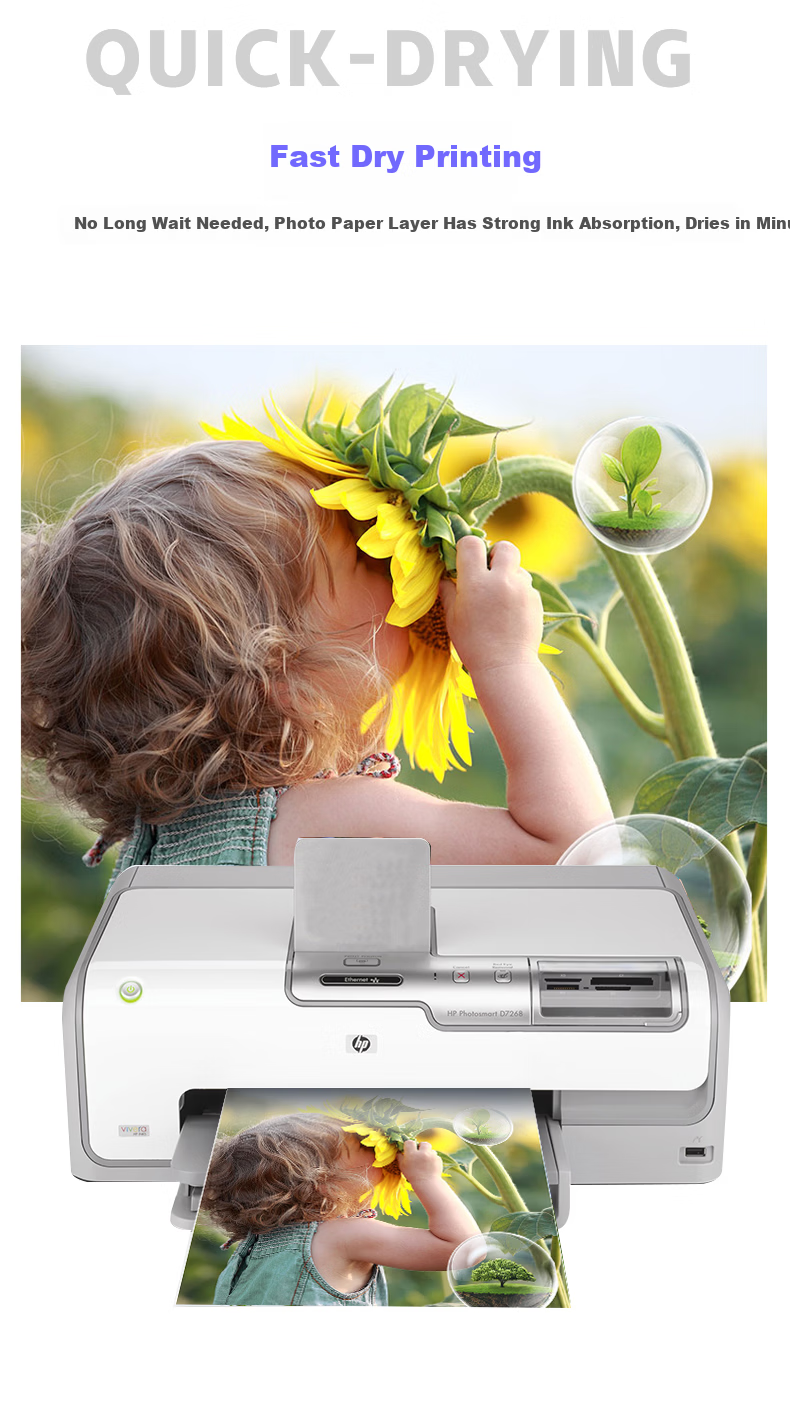 DOCON A4 Home Photo Inkjet Printing Paper High Gloss Photo Album Paper A4 200g 20 Sheets/Pack 3