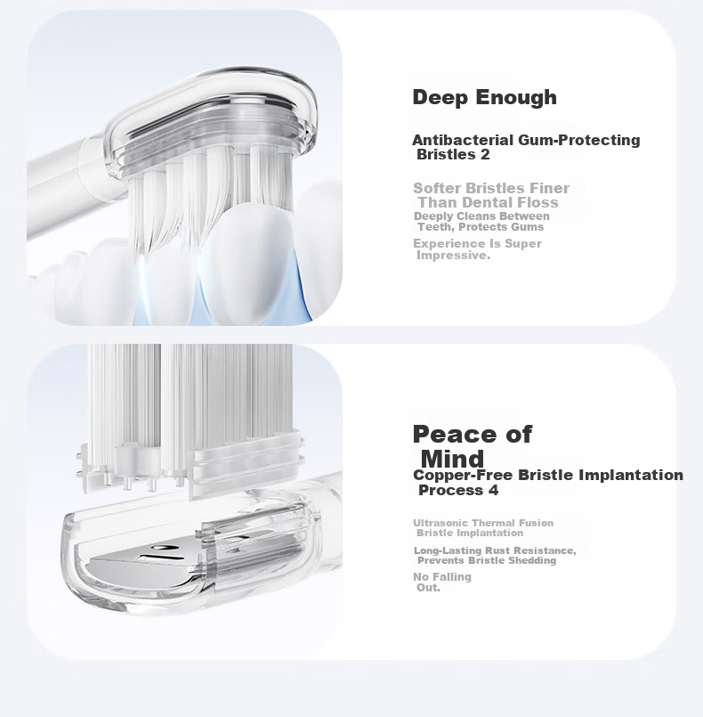 LAIFEN Electric Toothbrush Official Mini Brush Heads 3-Pack Comfortable Cleaning Edition Birthday Gift 2