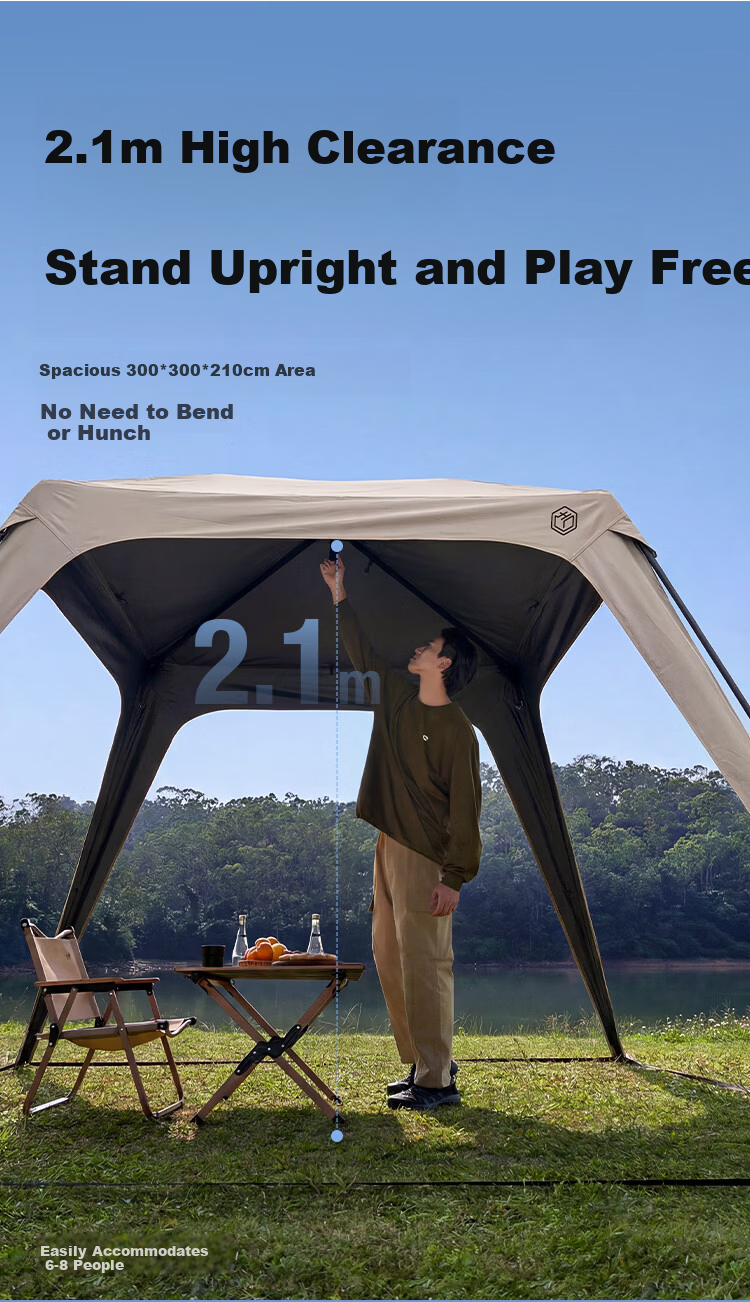 JD Jingzao Self-Standing Quick-Open Dome Canopy Exclusive Accessory Door Curtain (Canopy Not Included) 8