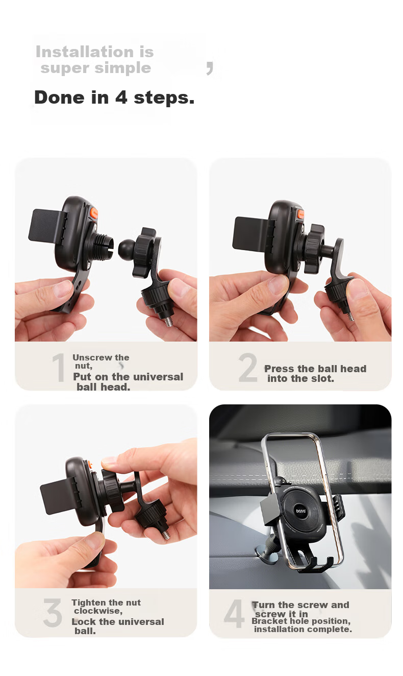 Basa Car Phone Holder Compatible with Xiaomi Auto SU7YU7 Geely Galaxy M9 Dedicated Navigation 2026 New Model 6
