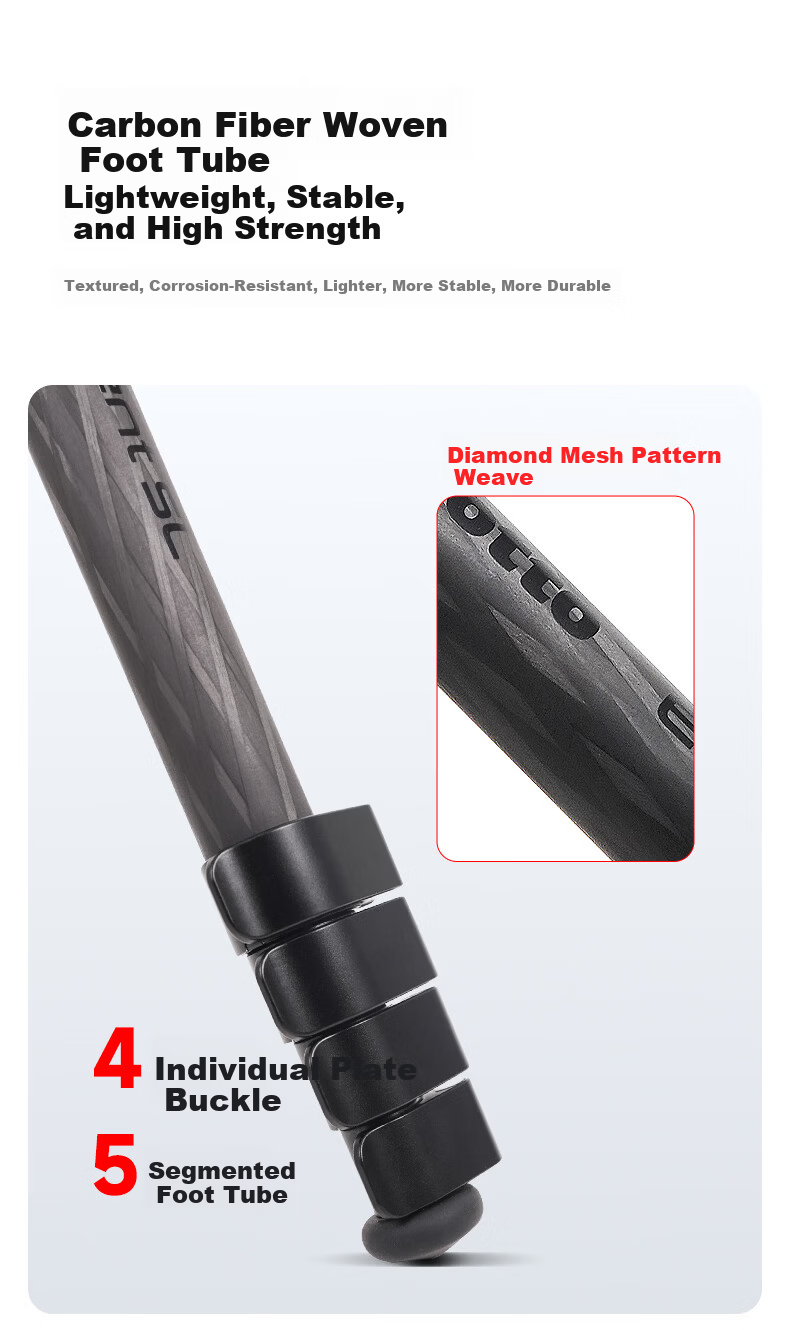 Manfrotto MKELESLLCBK-BH Carbon Fiber Tripod with Ball Head for DSLR and Mirrorless Cameras, Travel Photography and Videography Support Stand 6