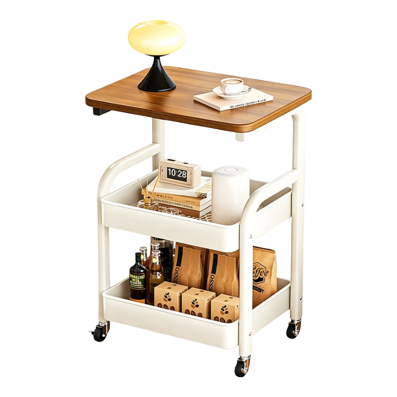 Century Zhenghe Kitchen Storage Rack Floor Cart Bedside Cabinet Living Room Mobile Snack Multi-layer Storage Shelf