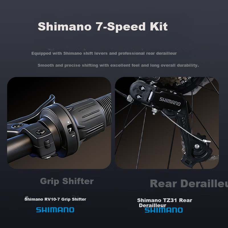 Forever 24-Inch Youth Mountain Bike Aluminum Alloy Shimano 7-Speed Disc Brake Adult Student Bicycle