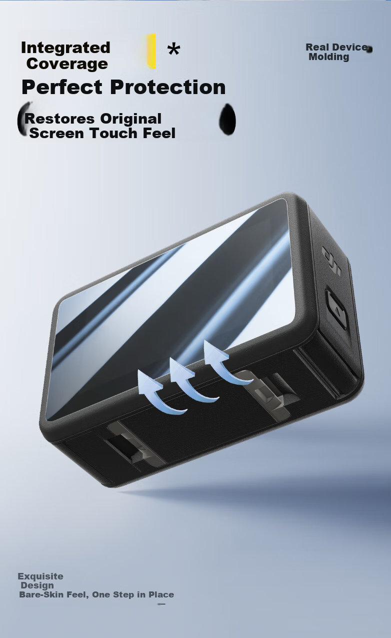 Pisen DJI Action 5 Pro Tempered Glass Screen Protector for Action 5 Pro Sports Camera, Anti-Bump and Scratch-Resistant, High-Definition Front and Rear Screen Film, 4-Pack 4