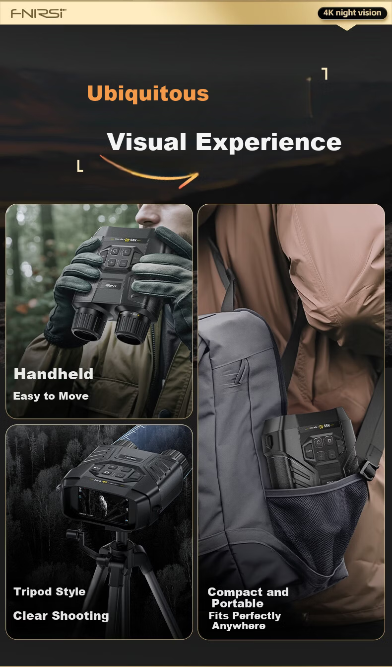 FNIRSI 4K Infrared Binocular Night Vision Device Full-Color HD Compact Portable Nighttime Imaging All-in-One Telescope 10