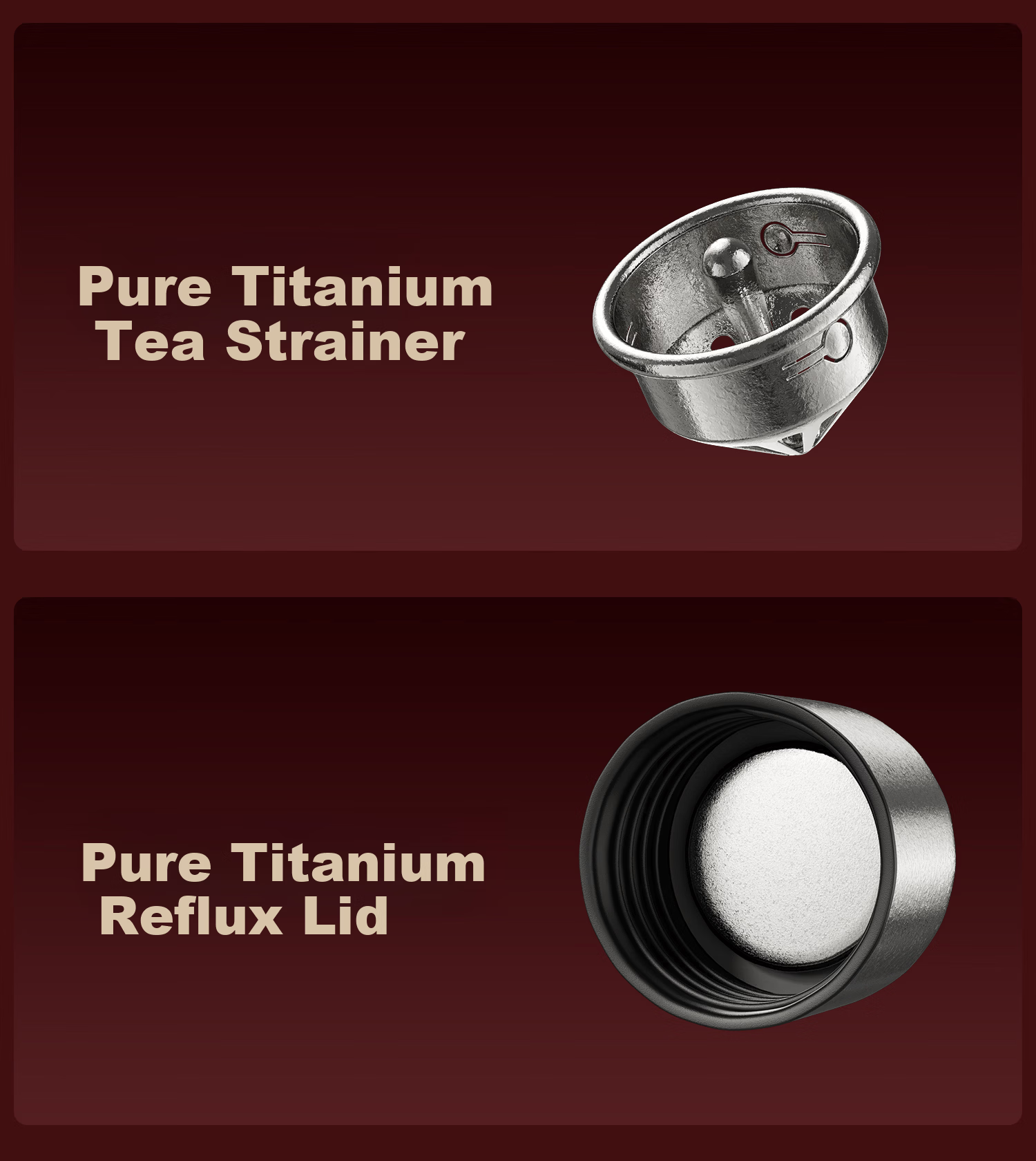 Dakama Year of the Horse Limited Edition Pure Titanium Stew Tea Cup Men's Business Tea Water Separation Brewing Cup High-Value Insulated Hot and Cold Gift Titanium Cup 24