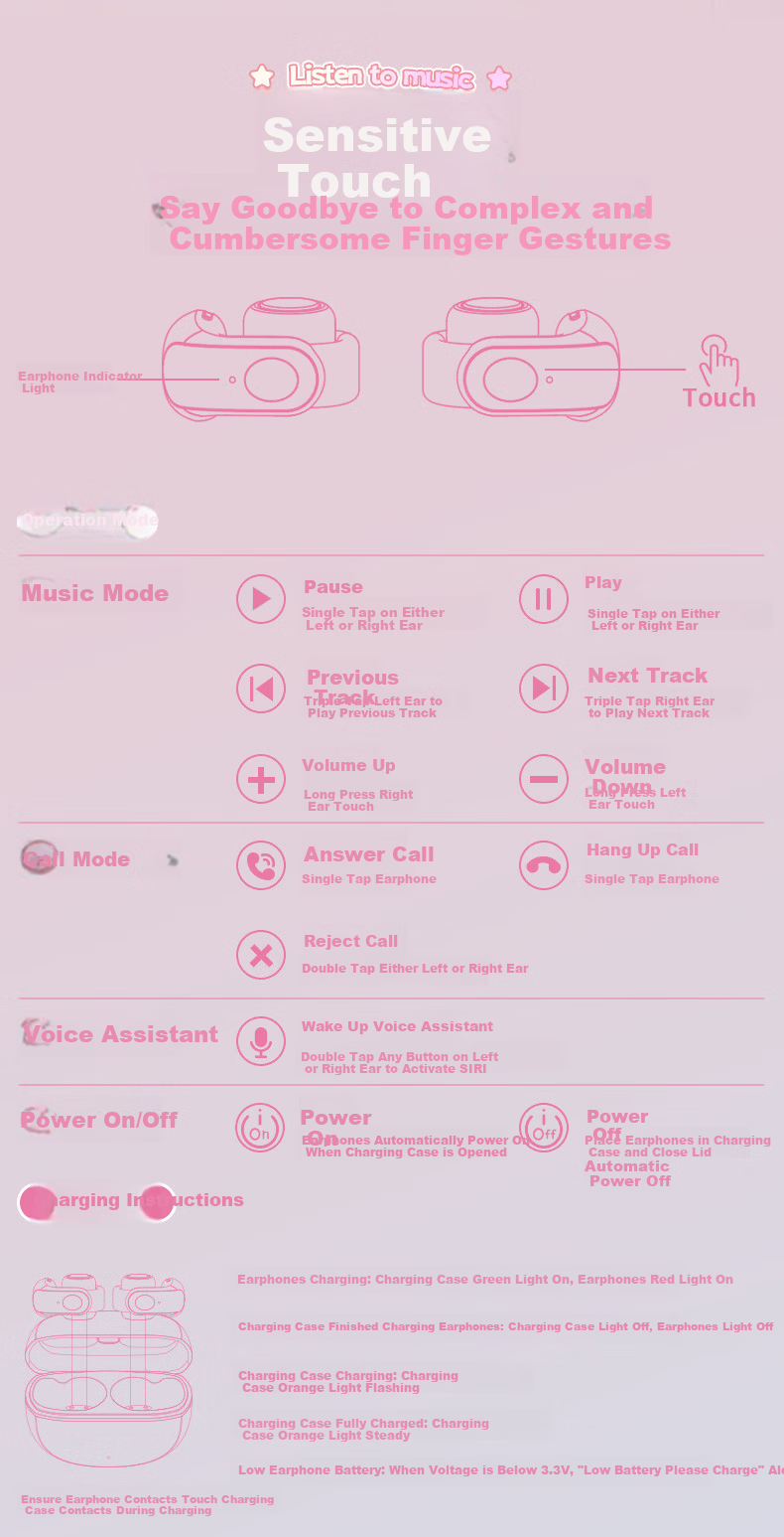 Chenfeng Sanrio Open-Ear Clip-On Bone Conduction Bluetooth Wireless Sports Running Earphones Ear-Hook Comfortable for Women Long Wear No Pain Student Birthday Gift SR31 11