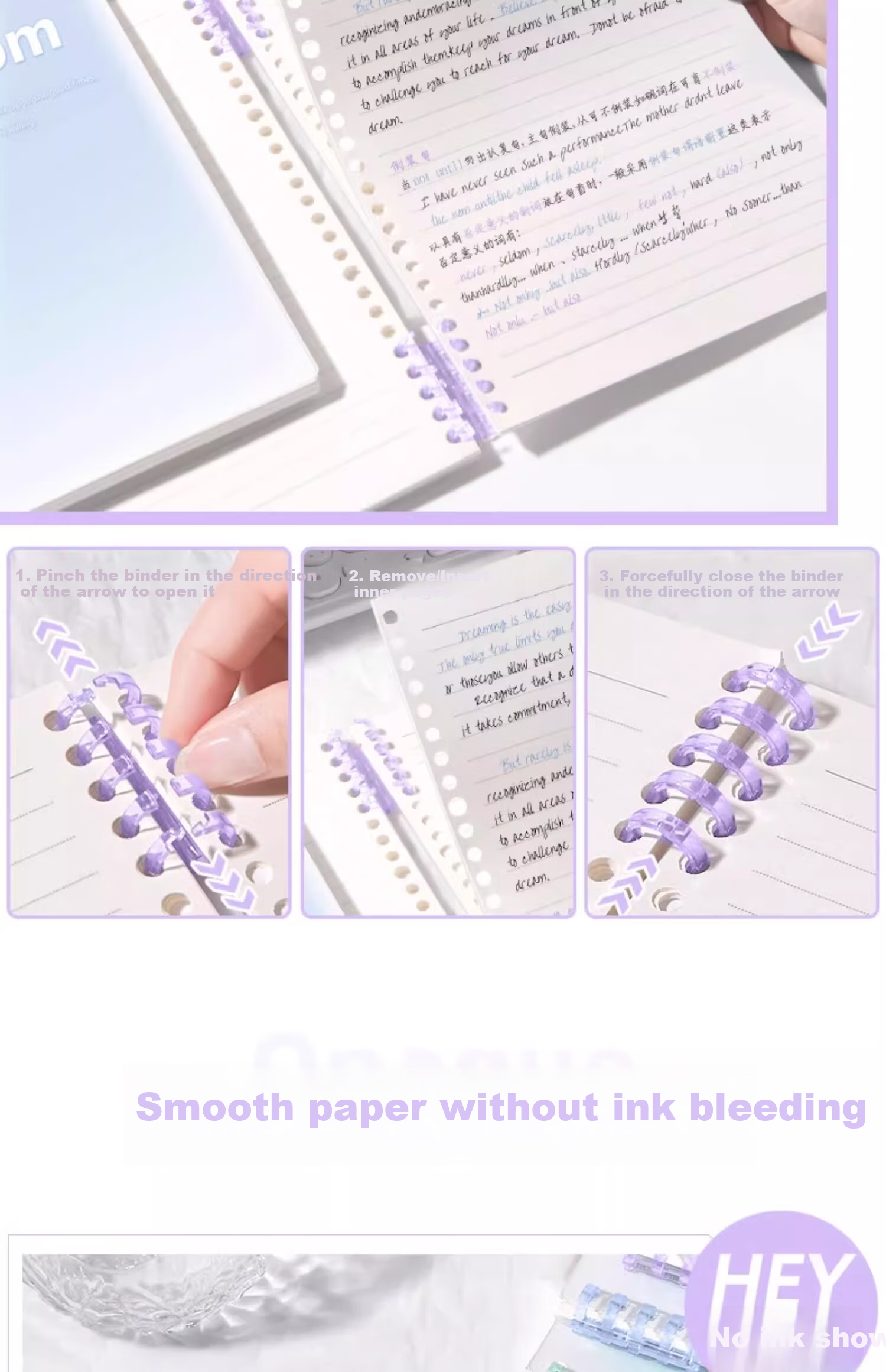 [Lowest Price Online] Shuxing B5 Loose-Leaf Notebook, Comfortable to Hold, Detachable, 60 Sheets, Simple Spiral Binding, for Middle School Students, College Entrance Exam Preparation, Loose-Leaf with Rings, Vintage Style, 4-Pack 11