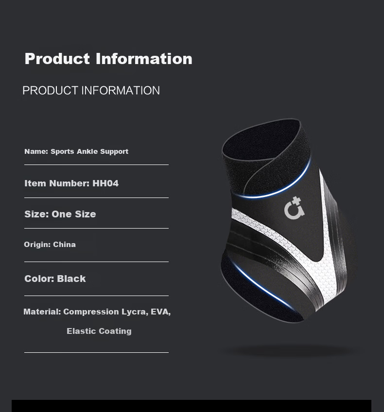 DISHU Ankle Brace Support for Sprained Ankles Ligament Injury Stabilizer Sports Basketball Protective Gear [Pair] 16