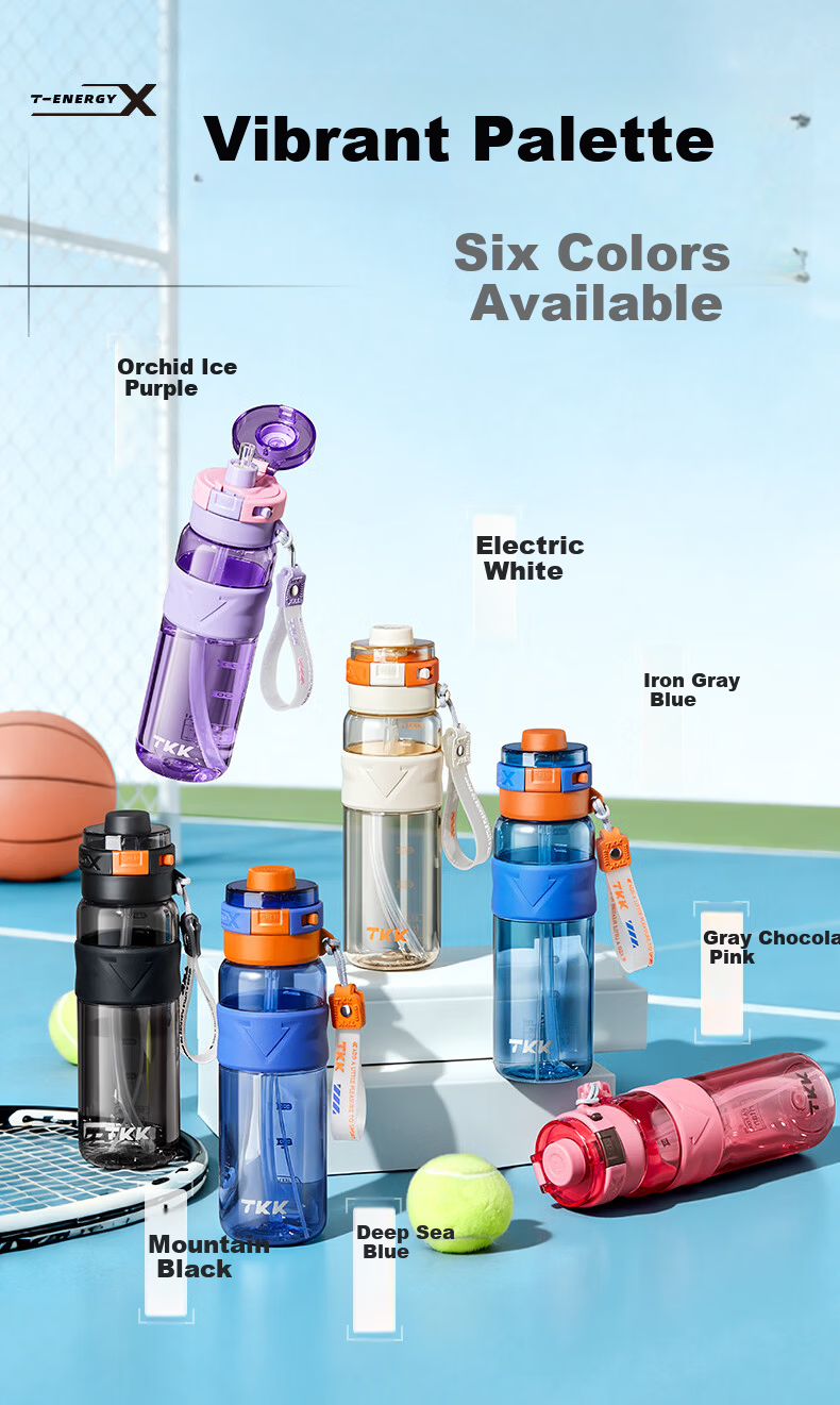 TKK Spray Water Bottle for Children School Use 6-12 Years Old Primary and Secondary Students Sports Water Bottle Unisex Tritan Cup Summer 12
