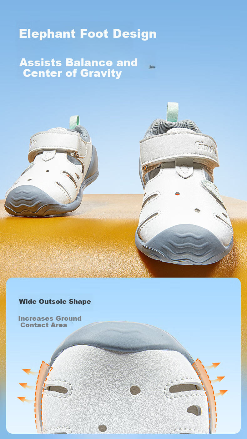 Ginoble Children's First Walking Shoes 2026 Summer New Breathable Sandals 0-1 Year Old Boys and Girls GB2553 9