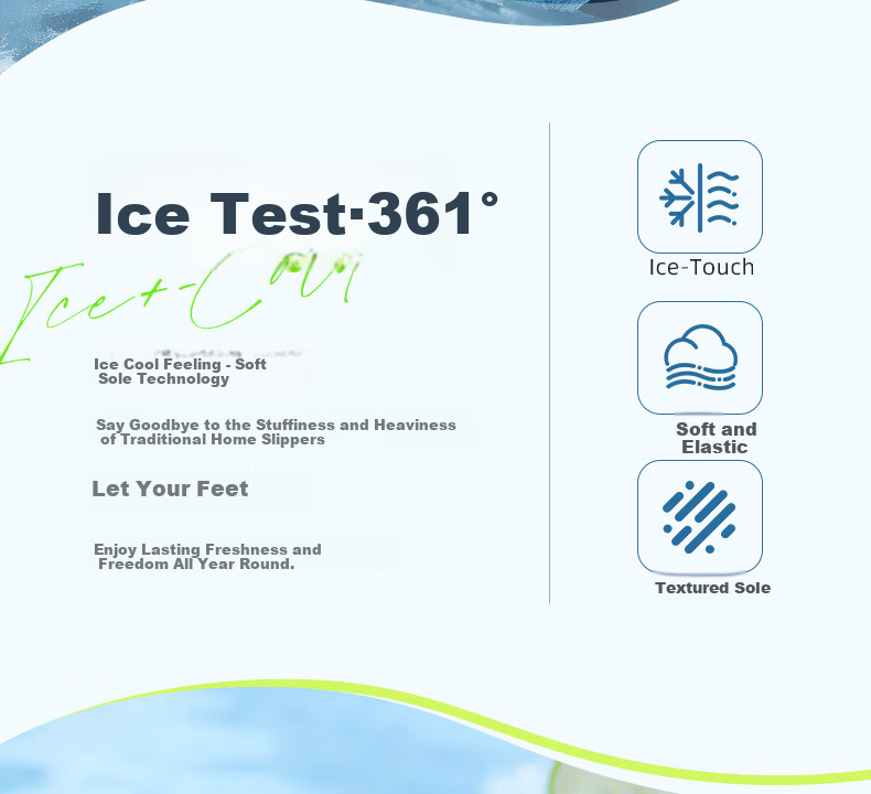 361° Ice-Cool Platform Slippers for Women, Summer Comfortable Non-Slip EVA Slide Sandals, Ladies Indoor Casual Home Slippers 3
