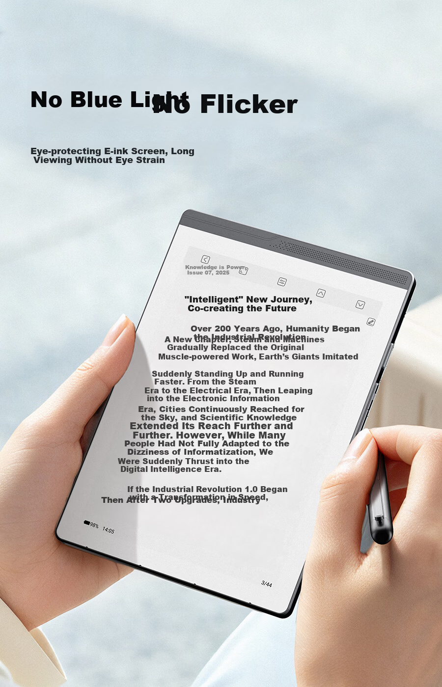 Hanvon M6 6-Inch E-Ink Handwriting Digital Notebook Smart Reader Electronic Notepad Voice Transcription Office Tablet Digital Stationery Moonlight White 3