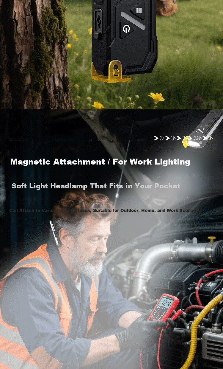 Cavalry DT009 Multifunctional Flashlight High Brightness Rechargeable Compact Portable Outdoor Magnetic Work Light 13