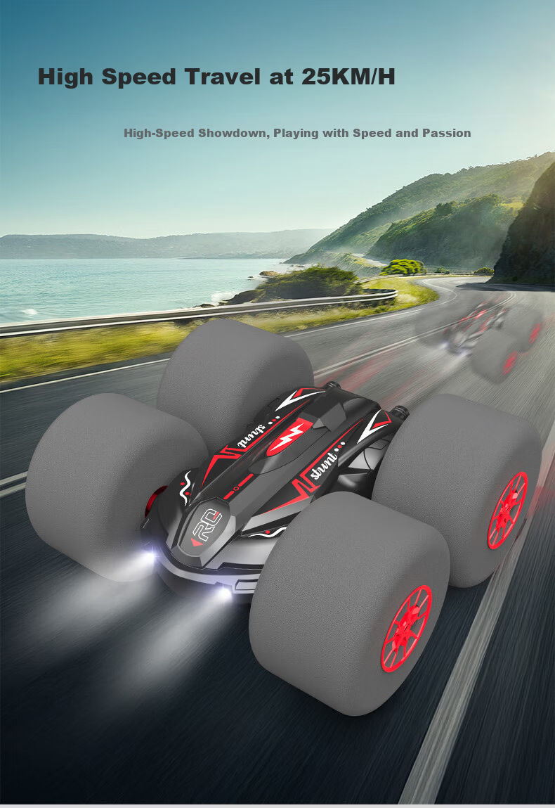 Aomengxing Remote Control Off-Road 4WD RC Professional Climbing Double-Sided Stunt Drift Car Boys Children's Day Gift 6