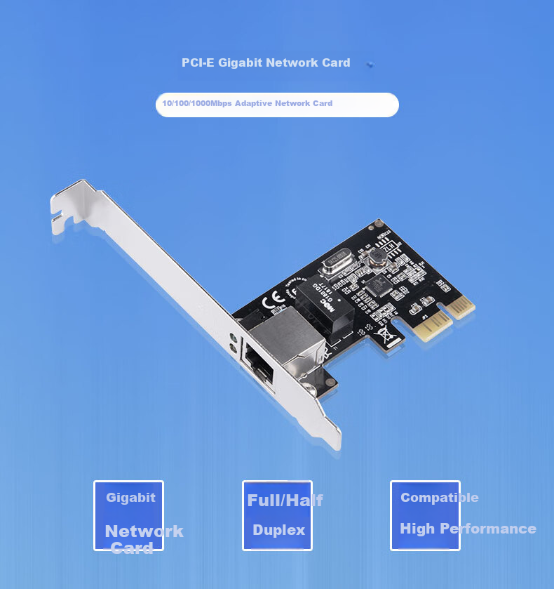 MOGE Desktop PCIE Four-Port Gigabit Ethernet Card, Server Soft Router Gigabit Wired Network Card with Built-In Adaptive Network Card, Ruiyu RTL8111H Chip MC2258 2