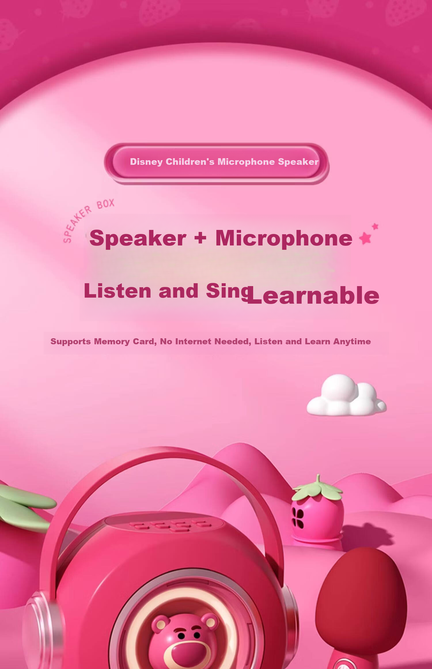 Coolfire 61 Children's Day Gift for Girls High-End Disney Microphone Singing Speaker KTV All-in-One 2026 New Karaoke Birthday Gift for Ages 6-12 Practical 4