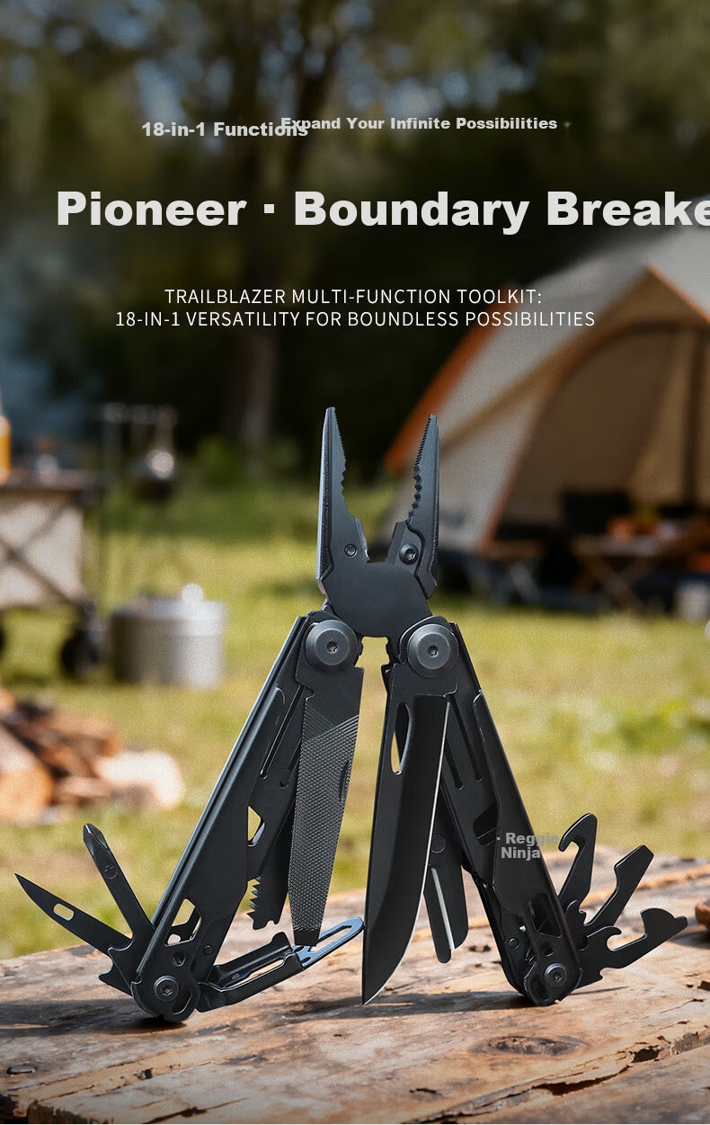 WeiZhiWei KaiTuo Silver Outdoor Home Multifunctional Folding Knife Emergency Rescue Pliers Portable Swiss Army Knife 2