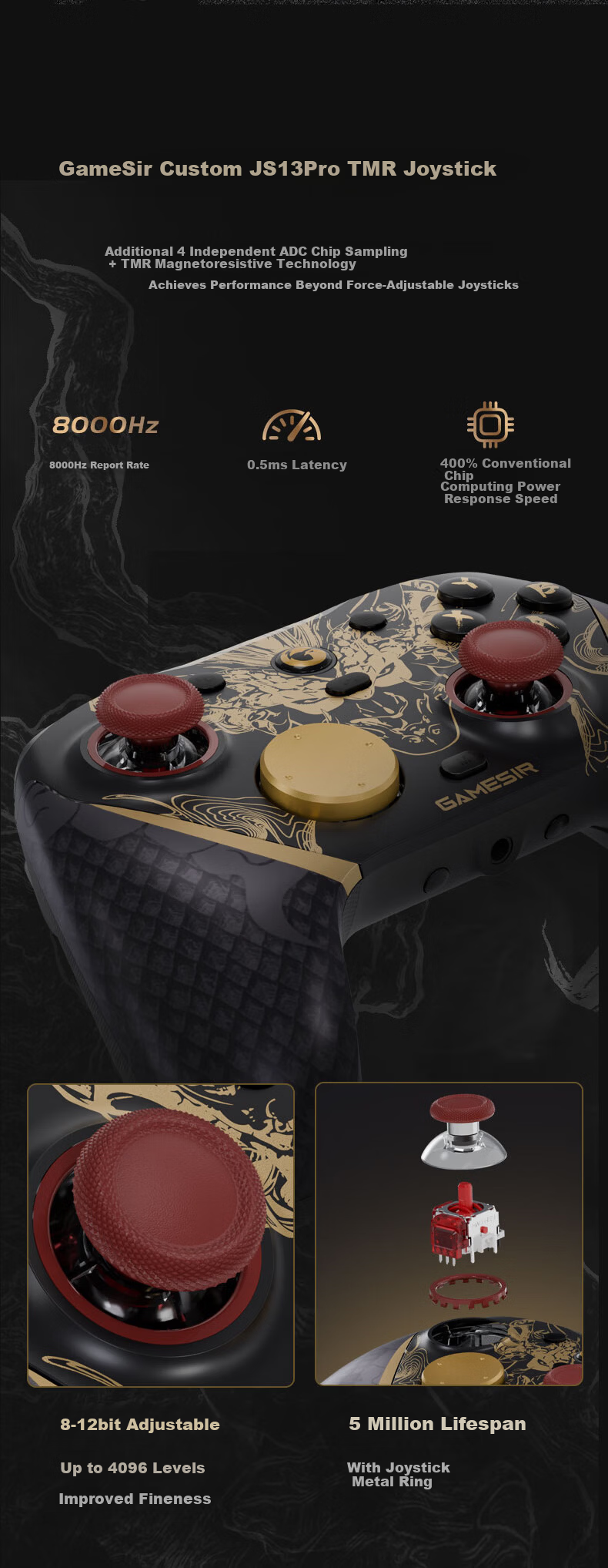 GAMESIR Tianwangxing Renwang 3 Co-Branded G7pro Game Controller, 8000Hz Polling Rate, 8K Wireless Switch 2 Bluetooth PC Steam Mobile Android Apex Horizo 6