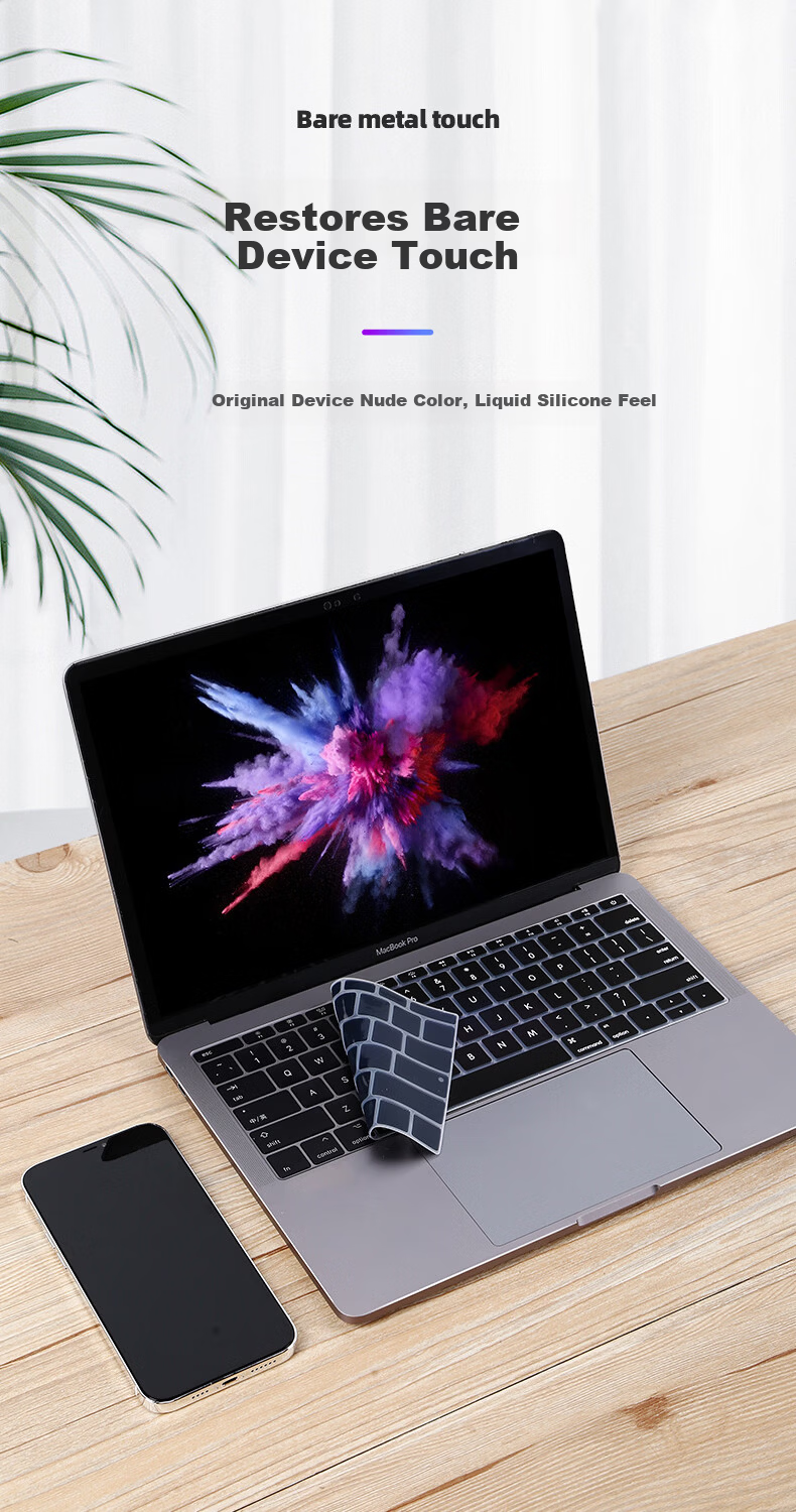 BIAZE Apple MacBook Air 11-inch Laptop Keyboard Cover Black Silicone Invisible Protective Film Waterproof Dustproof (A1370 A1465) B87-Black 3