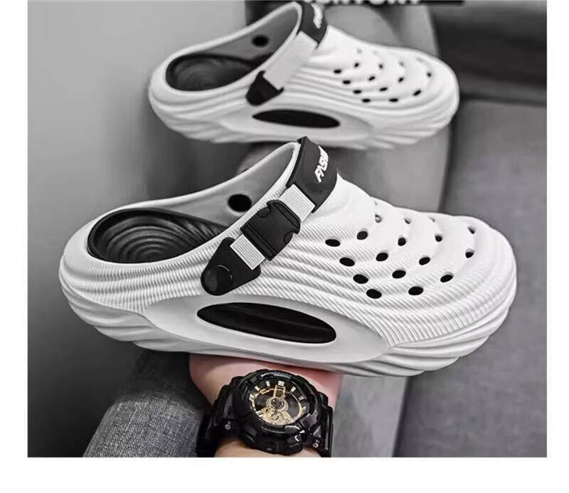 CXOCSI Men's Summer Outdoor EVA Breathable Non-Slip Clogs Green Size 40-41 11
