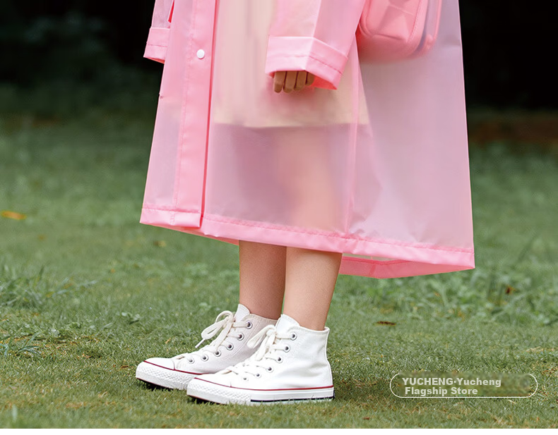Yucheng 2026 New Disposable Children's Raincoat for Primary School Students with Backpack Slot, Long Thickened Portable Travel Raincoat 17