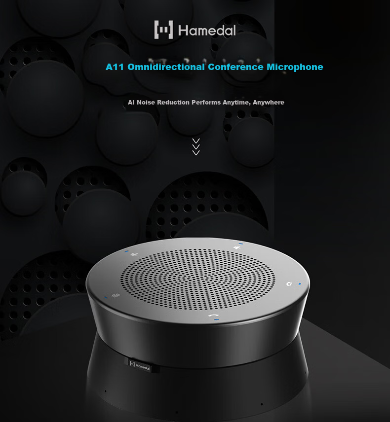 Hamedal A11 Video Conference Microphone All-Directional Audio Video Microphone Speaker Integrated Pickup Amplifier USB Desktop Office Meeting System Device 1