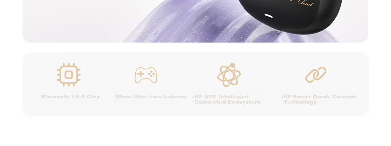 IKF Zhaoyue Clip-on Bluetooth Earphones Wireless Open Bone Conduction Non-In-Ear Zero Sensation Cushion Ultra-Long Battery Life Sports for Huawei Apple Yunyan White 10