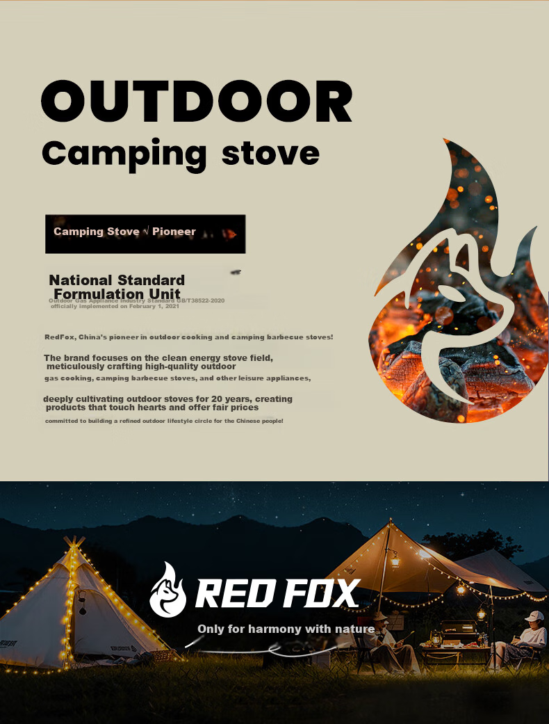 E-Rover Firefox Air Outdoor Camping Stove Set Portable Split Gas Stove Double Burner Cartridge Stove 17