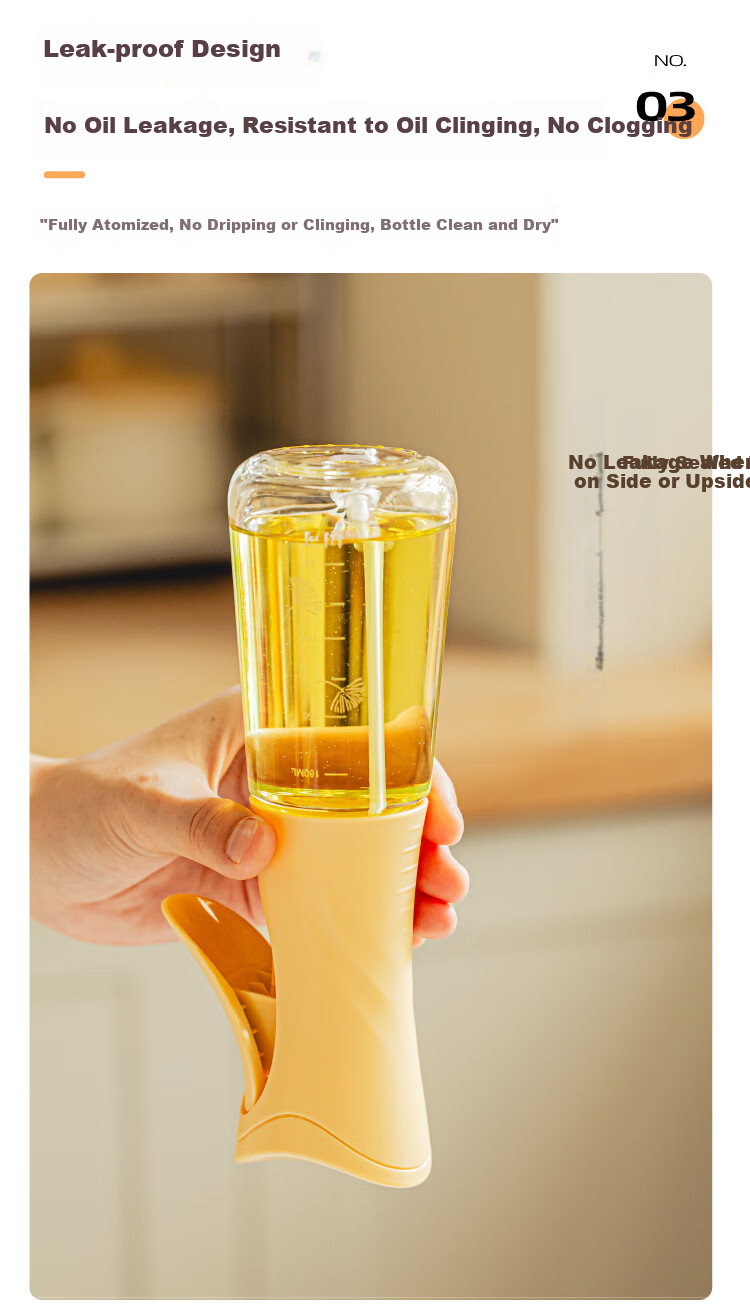 Shuke Spray Oil Bottle High Borosilicate Glass Mist Sprayer Household Food-Grade Kitchen Oil Dispenser 8