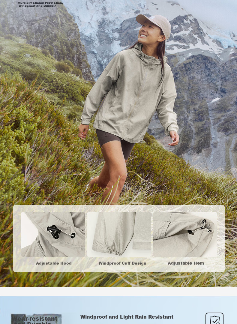 BEIN SPACE Summer Unisex Outdoor Sun Protection UPF50+ Lightweight Packable Reflective Skin Jacket Women S017 Licorice Green L 4