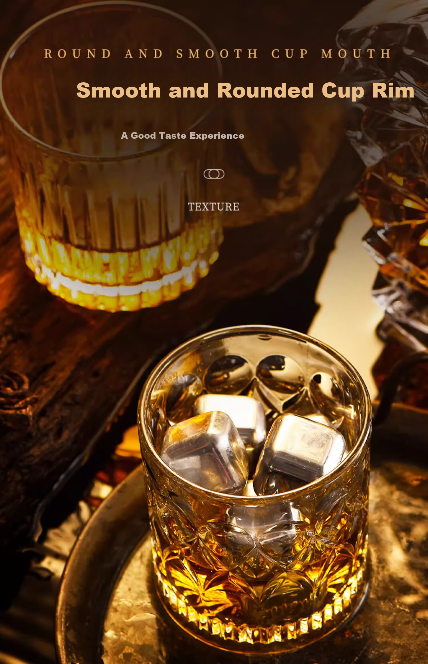 Eight Thousand Lines High-Value Whiskey Glass Set Home Glass Water Cup Set European Style Carved Wine Glass Set 6