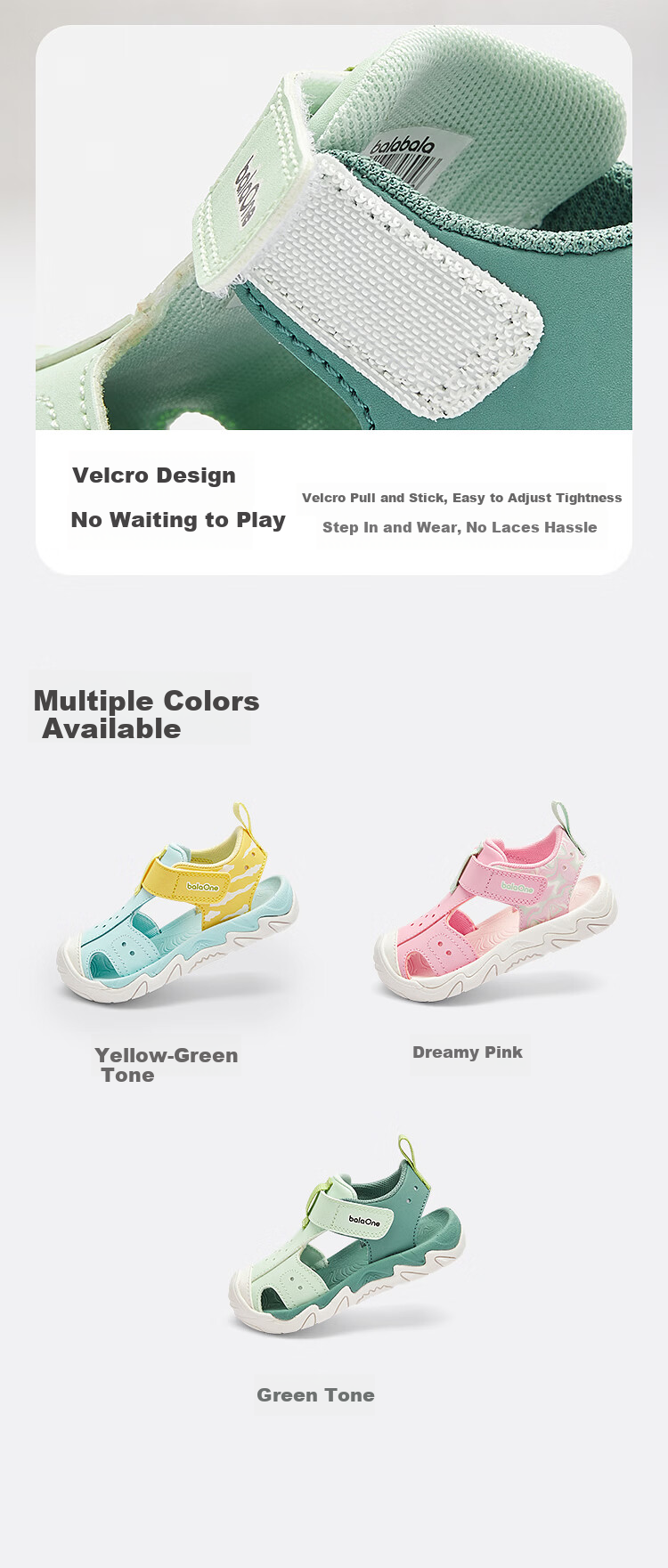 BALABALA [BalaOne] Children's Shoes, Kids' Steady Walking Shoes for Boys And Girls, Summer Sandals 2026 9
