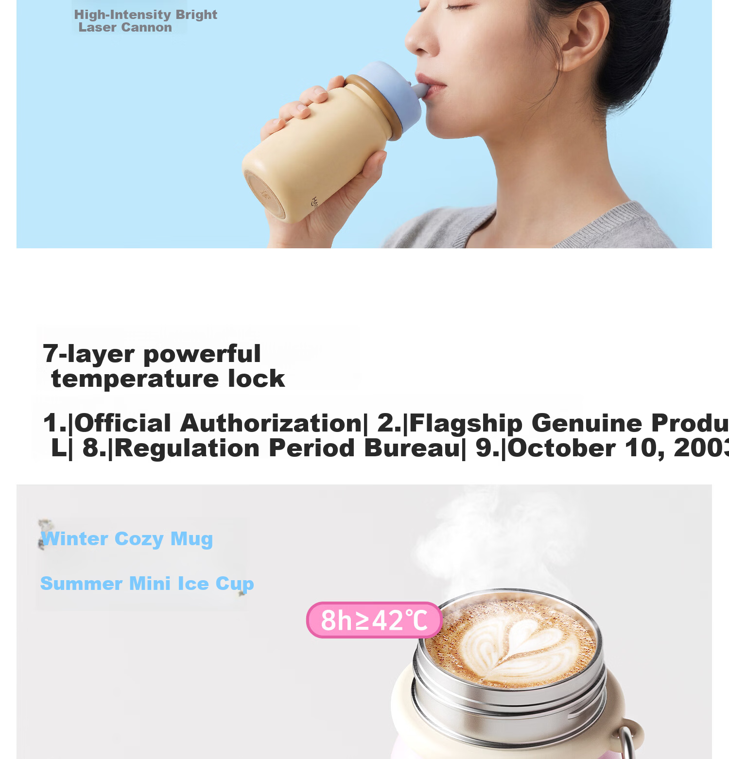 HAERS Mini Pocket Stainless Steel Portable Cup 240ml Milk Coffee Straw Version 9