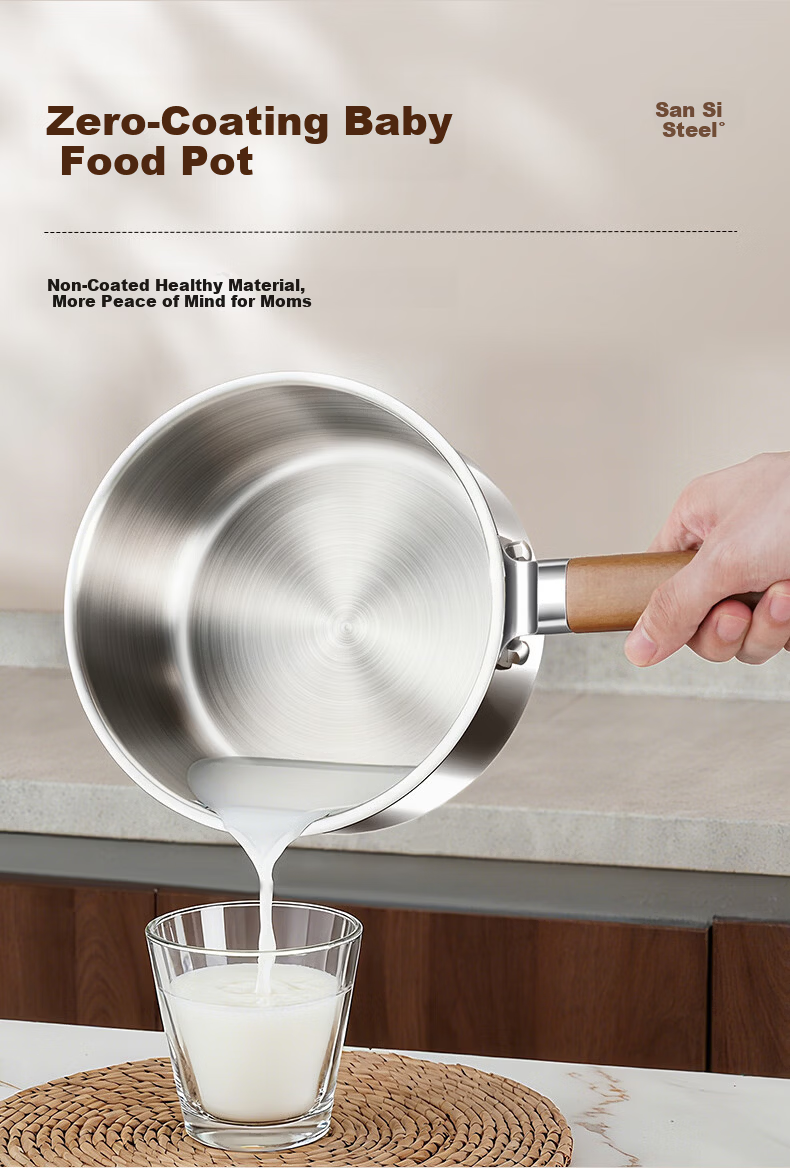 Sansige® 316 Stainless Steel Baby Food Milk Pot Infant Steamer and Cooker 7