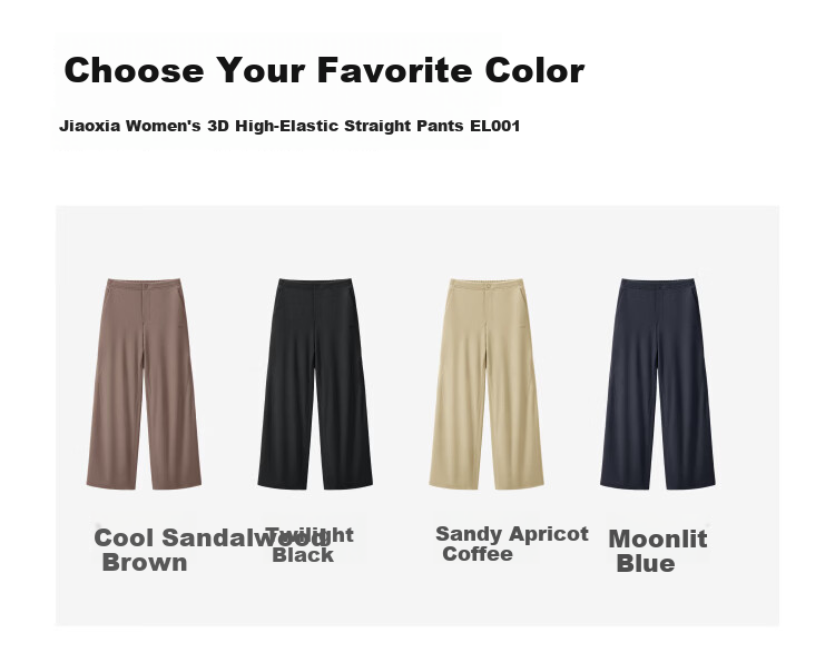 Banana Under Women's Long Pants 3D High Elastic Water-Repellent Cooling Quick-Dry Straight Softshell Pants EL001 Dusk Black M 24